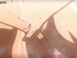 Busty Anime Lesbians Rubbing And Sharing dick