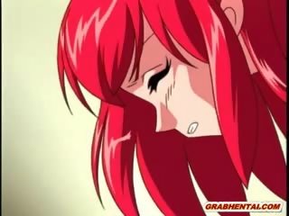 Redhead Hentai young lady Caught And Poked All Hole By Tentacles C