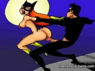 Batman med catwoman og batgirl orgier