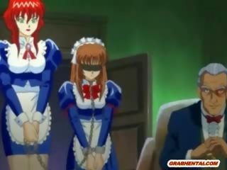 Chained Hentai Maid Self Masturbating In Front Of Her master