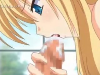Armas anime blond tüdruksõber söömine munn sisse eliit sixtynine