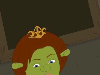 Shrek pétée avec son vert johnson