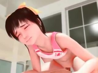 Cute hentai anime gets pussy banged in kitchen