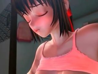 Fabulous hardt opp hentai lover spikring seg selv med en dildo