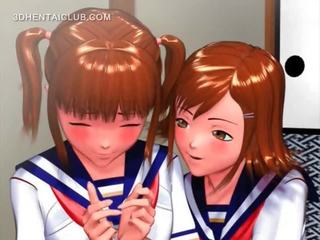 Rozkošný anime dáma odření ji vysokoškolačky pořádný píča
