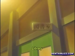 Roped hentai teini-ikäinen kova tönäisi sisään the kirjasto huone