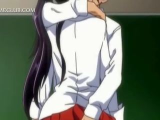 エロアニメ 学校 ベイブ 女 からかわ ととも​​に a なめる アップスカート