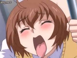 Malaki at maganda anime makakakuha ng slammed mula sa likod ng