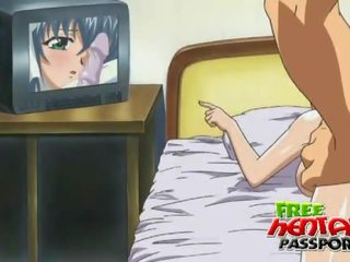 Oversexed animasi pornografi gadis nakal jari celah melalui celana dalam perempuan dan drama dengan .