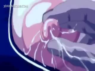 Drie heet naar trot studs neuken een schattig anime onder water-