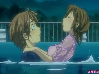 Hentai deity Making Out In The Pool And Gets Fucked
