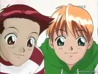 Hentai anime tutor nakatali sa pamamagitan ng pilyo lads