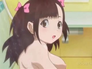 Badrum animen vuxen filma med oskyldig tonårs naken baben