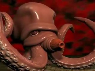 Dessin animé tentacules 3d