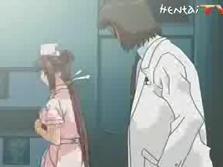 Enticing manga infirmière obtient baisée