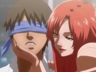 Slutty anime školačka seducing dospívající knoflíček pro trojice