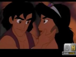 Aladdin adult film Beach sex with Jasmine