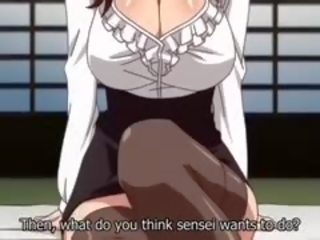 Seksuelt aroused romantikk anime video med usensurert stor pupper, creampie