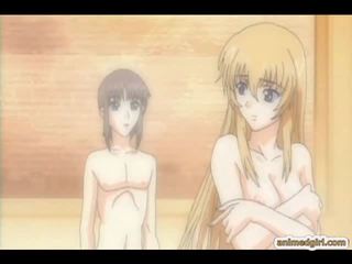 Krūtinga anime poking nuo už į as vonia