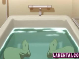 Deux hentaï filles jointures compagnon en bain