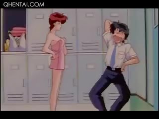 Hentai School young female Flashing magnificent Boobs To Her libidinous Coed