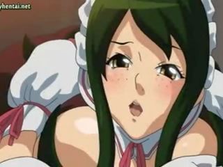 Anime pokojówka masturbated z marchew