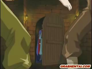 Charming Hentai Elf Double Penetration In The Dungeon